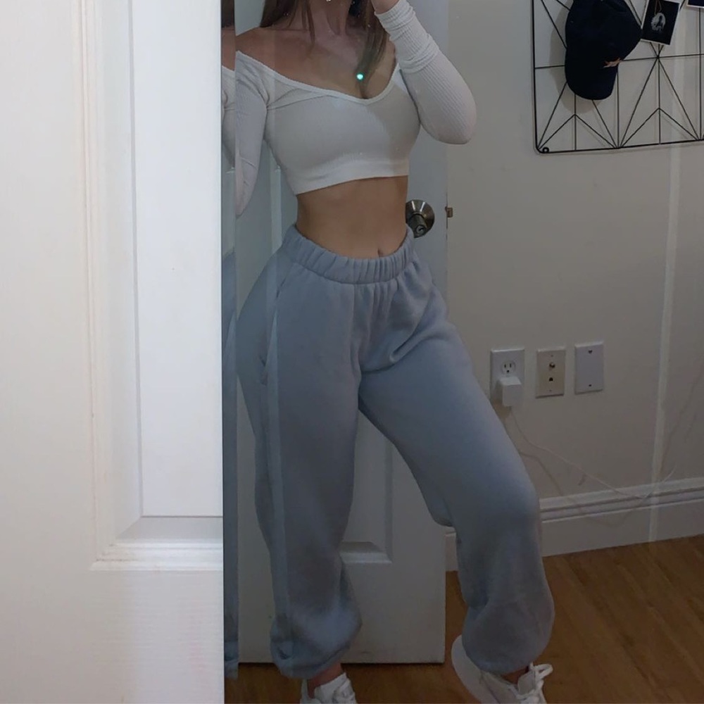 brandy melville rosa sweatpants light blue